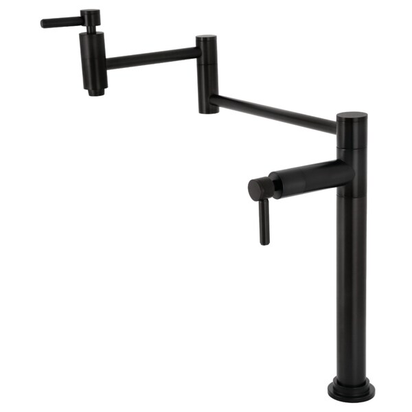 Deck Mount Pot Filler, Matte Black